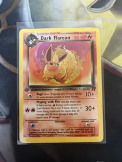 Pokemon TCG Dark Flareon Team Rocket 35/82 Regular 1st Edition Uncommon NM - Image 1