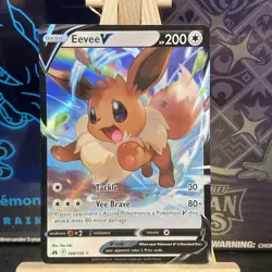 Pokemon TCG Eevee V Crown Zenith 108/159 Holo Ultra Rare Mint pack to sleeve - Image 2