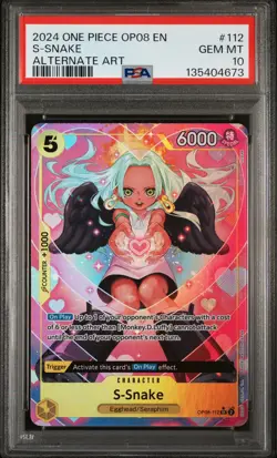 2024 ONE PIECE OP08-TWO LEGENDS 112 S-SNAKE ALTERNATE ART PSA 10 GEM MT - Image 1