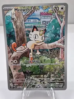 Pokemon Card TCG: Meowth 106/094 Me02: Phantasmal Flames Holo Near MINT EN - Image 1