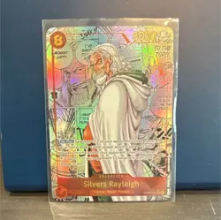 One Piece Card Silvers Rayleigh Parallel Manga OP08-118 Two LegendsREPRINT - Image 1
