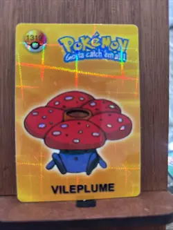 Vileplume #1319 Vintage Vending Machine Prism Sticker Pokemon Card - Image 1