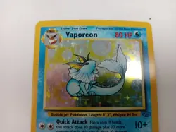 Pokemon Vaporeon Jungle Trading Card Holo Rare 12/64 Vintage Collectable - Image 2