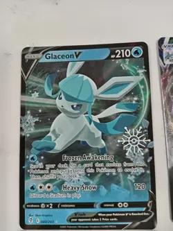 Pokemon Glaceon V & VMax Trading Cards Evolving Skies Holo Ultra Rare TCG - Image 2