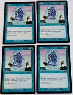 TOP 4 x Snap / Schnipsen - URZA's LEGACY - englisch ** Bounce & Untap ** - Image 1