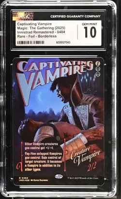 CAPTIVATING VAMPIRE Innistrad Remastered Movie Poster Foil CGC 10 Gem Mint MTG - Image 1