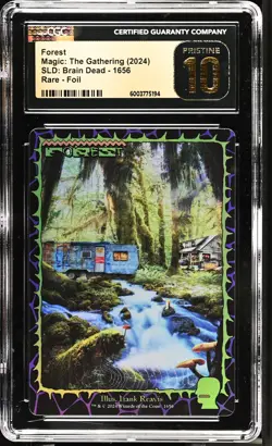 FOREST Secret Lair Foil Brain Dead CGC 10 Pristine MTG [Nostalgium] - Image 1