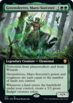 1x Greensleeves, Maro-Sorcerer ~ Extended Art - Foil Light Play, English Command - Image 1
