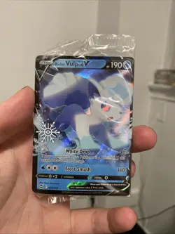 Alolan Vulpix V 033/195 Sealed Snowflake Holiday Calendar Promo Pokemon TCG NM - Image 1