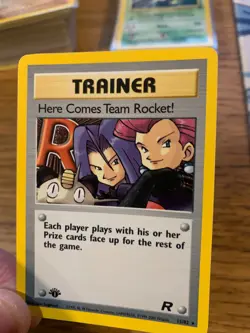 NM! 1st Edition Here Comes Team Rocket (15/82) Team Rocket Set Holo Pokemon Card - Image 4