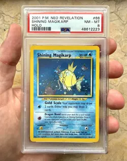 PSA 8 Pokemon Shining Magikarp 66 🍣 Neo Revelation Unlimited Very Clean - Image 2