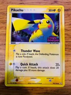 LP! Pikachu (78/110) EX Holon Phantoms Stamped Reverse Holo Delta Pokemon Card! - Image 1