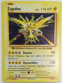 Zapdos 42/108 Evolutions XY Holo Rare Deutsch NM Pokemon - Image 1
