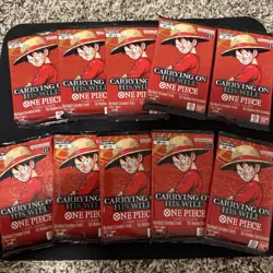 One Piece Carrying On His Will OP-13 Lot Of 10 Sealed Booster Packs English - Image 1