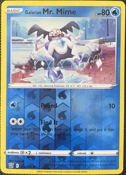 Galarian Mr. Mime 034/163 Swsh05: Battle Styles Reverse Holo - Pokemon Card - Image 1