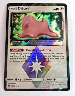 Ditto Prism Star 154/214 Lost Thunder Holo Rare NM Pokemon Card - Image 1
