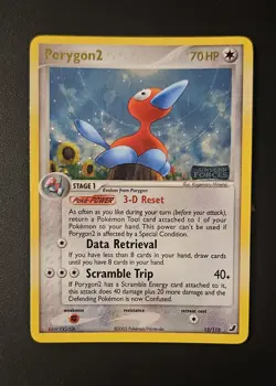 Porygon2 Reverse Holo Rare 2005 Pokemon Card 12/115 Unseen Forces - LP - Image 1
