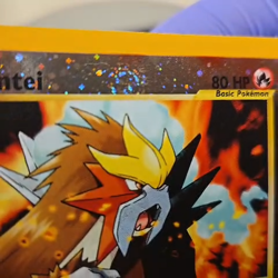 Entei 34 Black Star WOTC Movie Promo Reverse Holo Pokemon Card *SWIRL* - Image 2