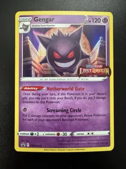 Gengar SWSH241 Lost Origin Prelease Black Star Promo Holo Pokemon TCG Card NM - Image 1