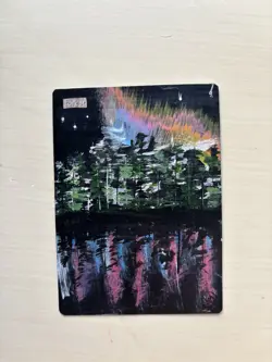 Magic The Gathering, Custom MTG Land Alter: FOREST. Hand Painted Card Alter - Image 1