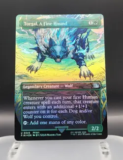 Torgal, A Fine Hound 0474 Extended Art Final Fantasy Regular mtg foil - Image 1