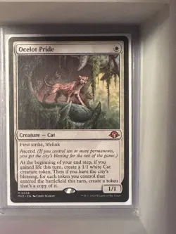 Ocelot Pride Modern Horizons 3 Mythic White Creature Cat First Strike Lifelink - Image 1