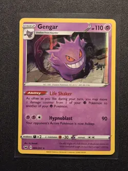Gengar Holo Rare Pokemon TCG 85/202 Sword and Shield Base Set LP/NM - Image 1