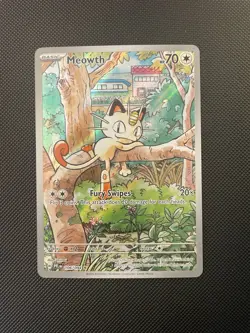 Meowth 106/94 Illustration Rare ME02: Phantasmal Flames Pokemon TCG (#1-B) - Image 1