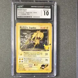 Pokemon CGC 10 Rocket's Zapdos Celebrations Classic Collection Holo 15/132 - Image 1