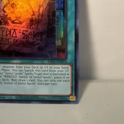 WANTED: Seeker of Sinful Spoils RA03-EN074 NM 1st Edition Ultra Rare Yugioh TCG - Image 4