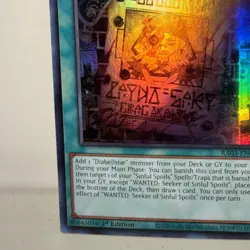 WANTED: Seeker of Sinful Spoils RA03-EN074 NM 1st Edition Ultra Rare Yugioh TCG - Image 5