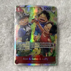 Ace & Sabo & Luffy OP13-007 Holo One Piece Card Game English - Image 1