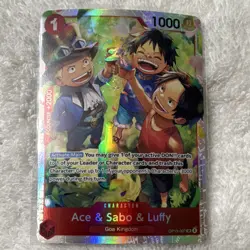 Ace & Sabo & Luffy OP13-007 Holo One Piece Card Game English - Image 2