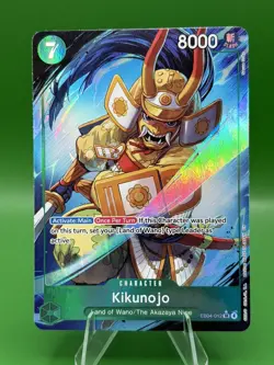 One Piece TCG Kikunojo Alternate Alt Art SR EB04-012 English OP14 Azure Seven NM - Image 1