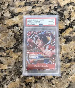 2023 ONE PIECE PROMOS WINNER PACK VOL.5 #012 MONKEY D. LUFFY PSA 10 - Image 1