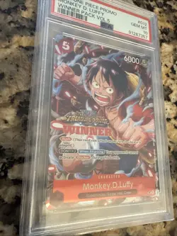 2023 ONE PIECE PROMOS WINNER PACK VOL.5 #012 MONKEY D. LUFFY PSA 10 - Image 3