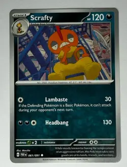 Pokemon TCG Scraggy & Scrafty Lot 5 Cards Cute Dark Type - Image 3