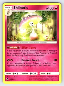 Shiinotic 148/214 2018 S&M Lost Thunder Pokemon Card TCG Non Holo Uncommon - VLP - Image 1