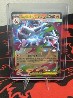Mega Charizard X EX 013/094 Double Rare Phantasmal Flames Holo Pokemon Card - Image 1