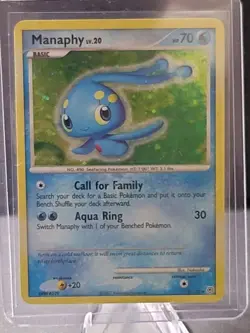 Pokemon Card Diamond and Pearl Base Set Manaphy Holo 9/130 Rare - SWIRL! - LP/NM - Image 1
