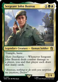 ~ Sergeant John Benton ~ NM ~ UB: Doctor Who ~ MTG ~ - Image 1