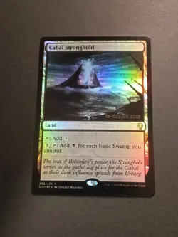 MTG Cabal stronghold Foil prerelease promo - Image 1