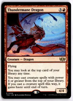 Thundermane Dragon NM TDC Commander: Tarkir: Dragonstorm MTG - Image 1