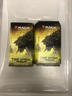 Magic The Gathering Time Spiral Remastered 3-Booster Draft Pack Lot Of 2 Hangers - Image 1