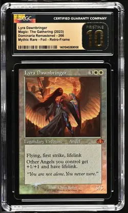 CGC 10 Pristine - Lyra Dawnbringer Retro Foil - Dominaria Remastered 266 - Image 1