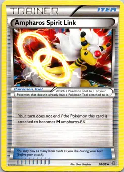 2015 XY Ancient Origins Ampharos Spirit Link 70/98 Pokemon Trainer Card Uncommon - Image 1