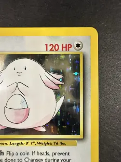 Pokemon Chansey 003/102 Base Set Holo LP - Image 4