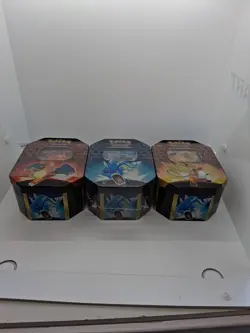 Pokemon Sun & Moon Hidden Fates Tins Art Set Of 3 Tins! Brand New Factory Sealed - Image 4