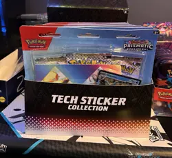 Pokemon Prismatic Evolutions Tech Sticker Collection FULL CASE 12 Sealed Packs - Image 1