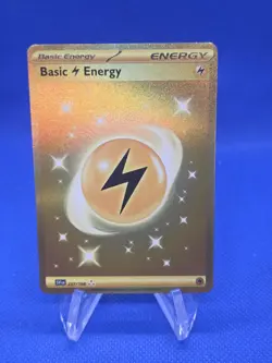 Pokemon Scarlet & Violet Base Set Basic Lightning Energy 257/198 Gold Hyper Rare - Image 1